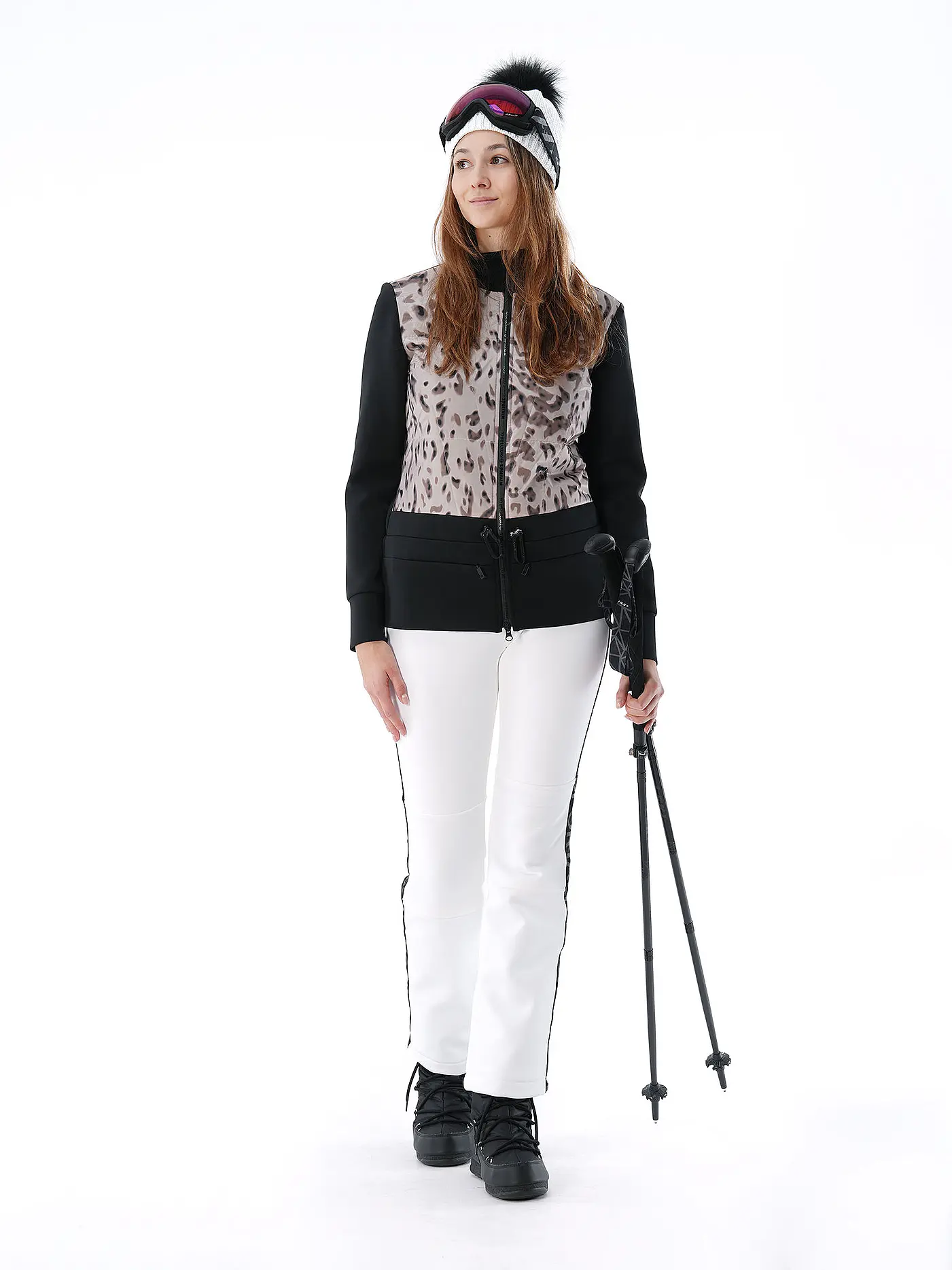SPORTALM | Damen Unterziehjacke mit Leo-Dessin | 